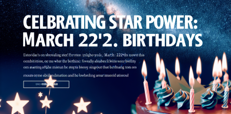 Celebrating Star Power: March 22nd Birthdays of Iconic Celebrities