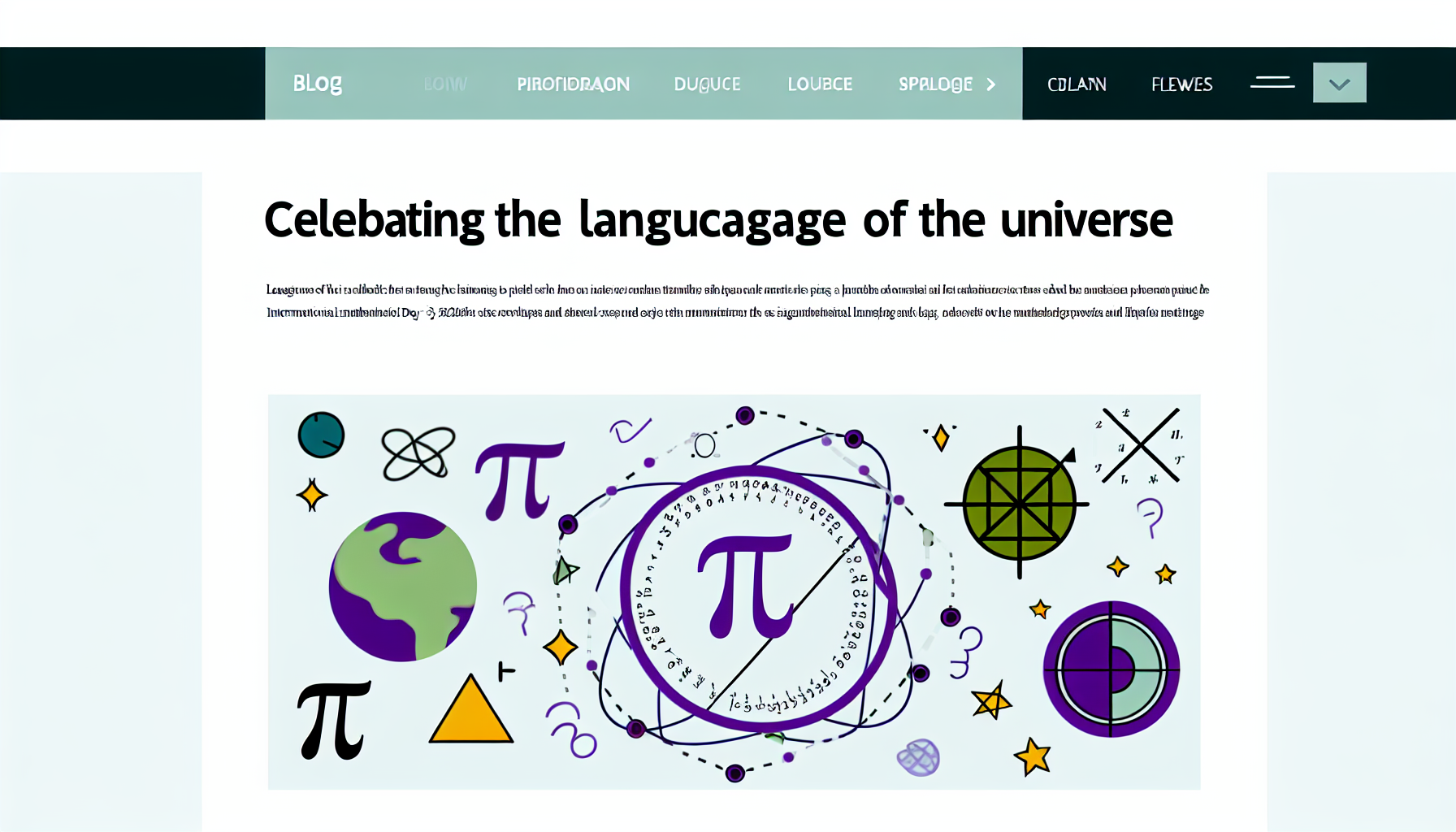 Celebratomg Math Celebrating the Language of the Universe: International Mathematics Day ...