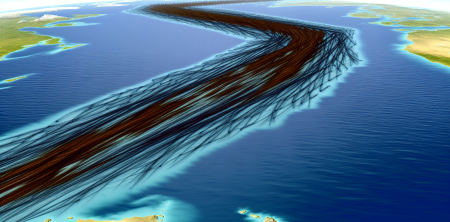 Scientists Alarmed by Expansive Brown Ribbon of Sediment Across Atlantic Ocean