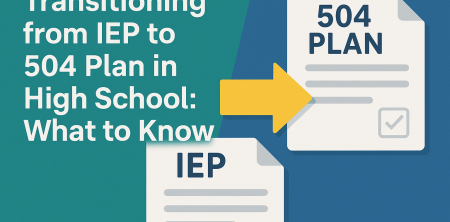 Transitioning from IEP to 504 Plan in High School: What to Know